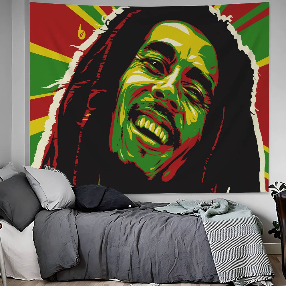 Science Bob - Bob Marley Reggae Music Cartoon Tapestry