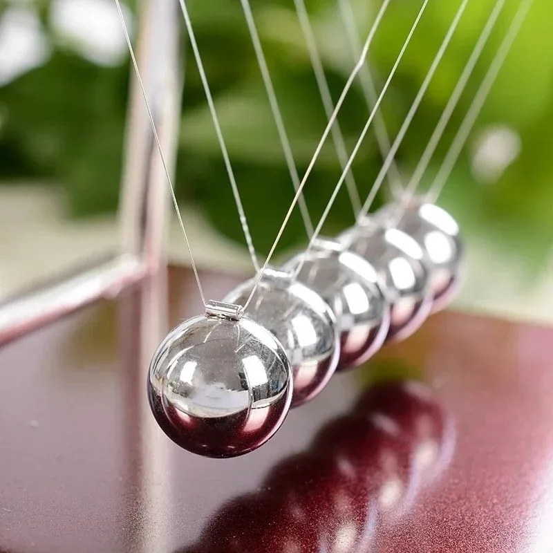 Newton Cradle Large - Newton Cradle Steel Balance Balls Desktop