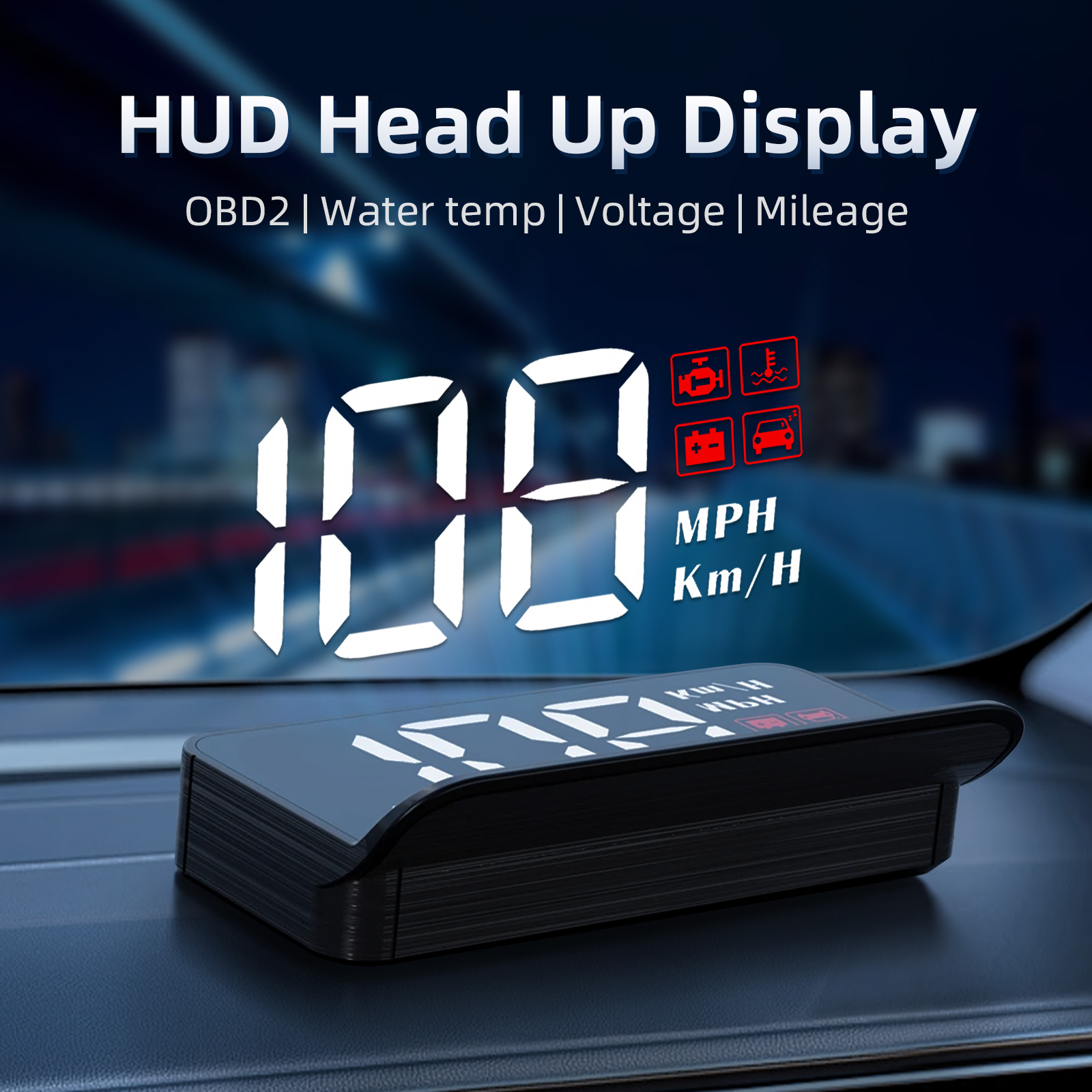 M3 HUD Obd2 Head-Up Display Di - Anemometer Wind Speed recension och pris